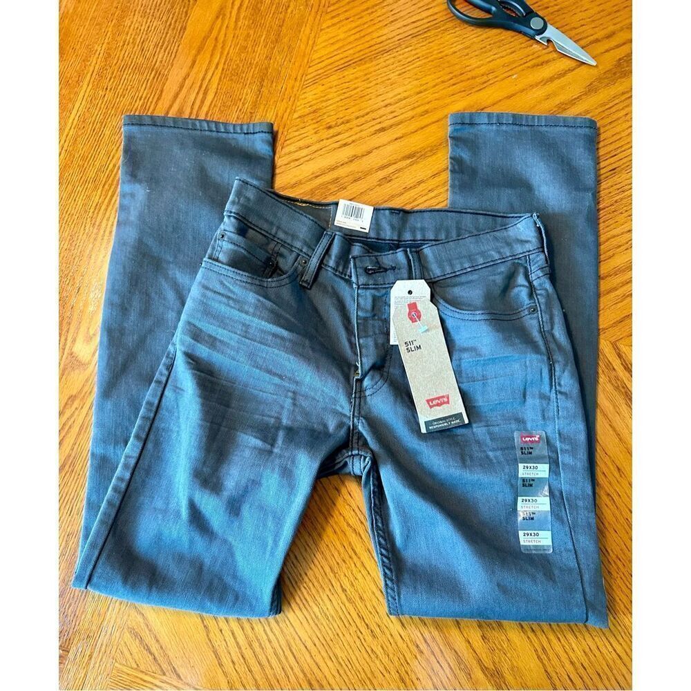 Levi's Men's 511 Slim Stretch Fit Jeans - New Olive Khaki - 29W x 32L NWT - Picture 10 of 10